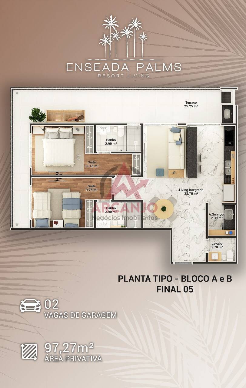 Apartamento à venda com 2 quartos, 100m² - Foto 20