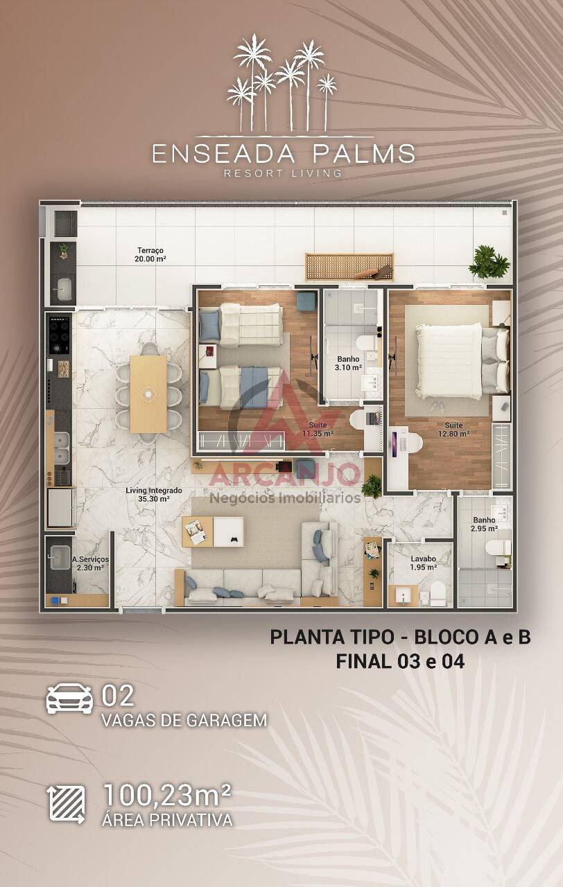 Apartamento à venda com 2 quartos, 100m² - Foto 21