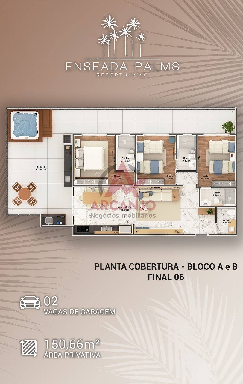 Apartamento à venda com 2 quartos, 100m² - Foto 24