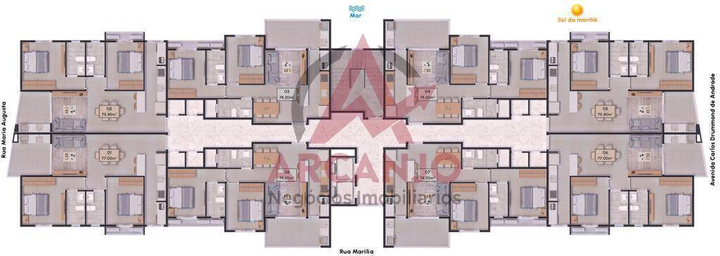 Apartamento à venda com 2 quartos, 74m² - Foto 4