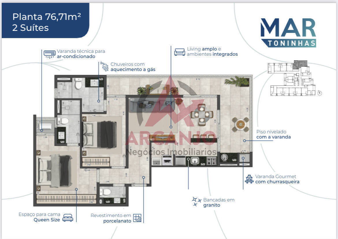 Apartamento à venda com 1 quarto, 35m² - Foto 15