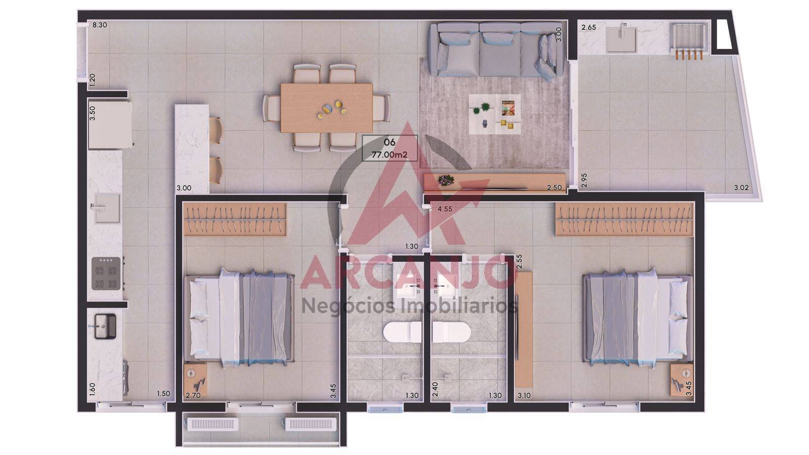 Apartamento à venda com 2 quartos, 74m² - Foto 19