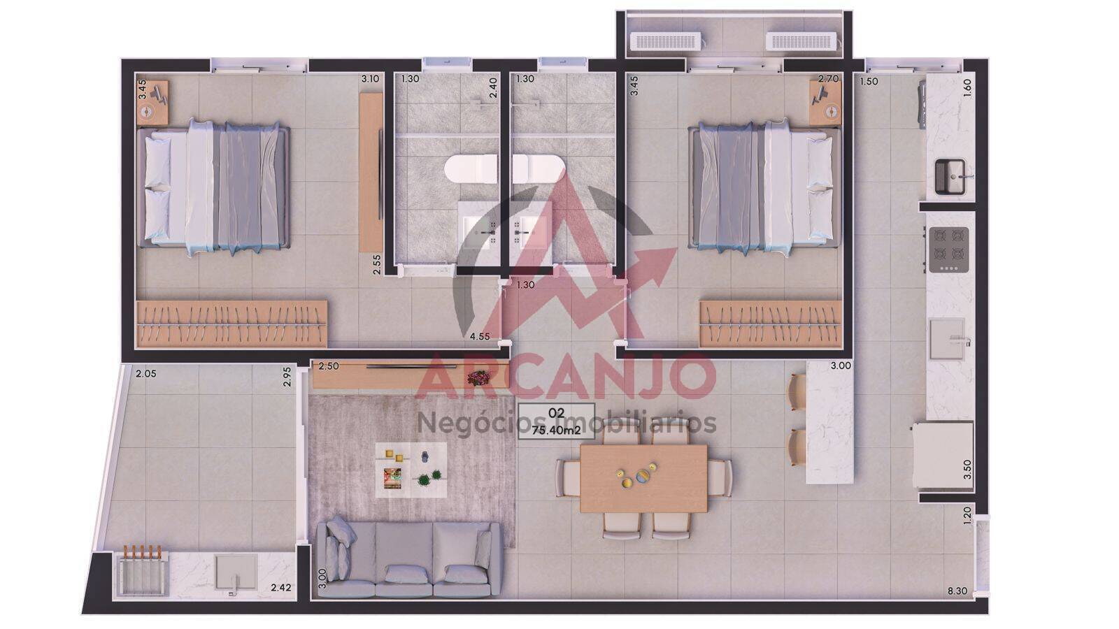 Apartamento à venda com 2 quartos, 74m² - Foto 20