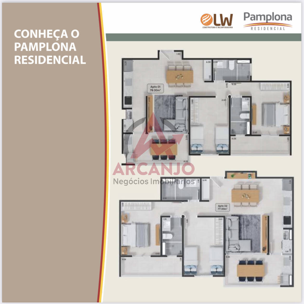 Apartamento à venda com 2 quartos, 77m² - Foto 4