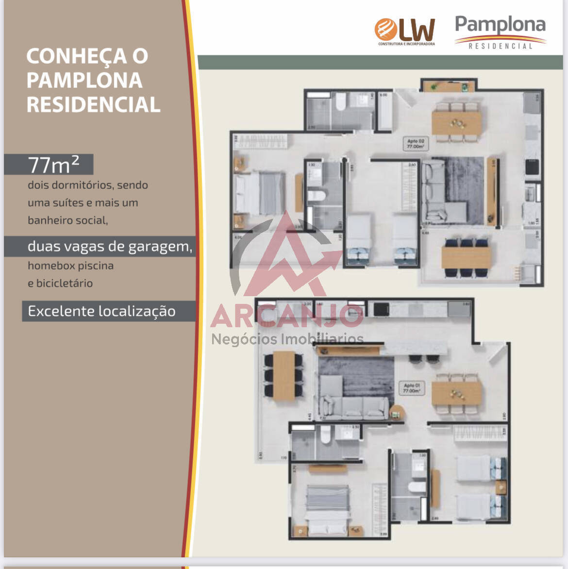 Apartamento à venda com 2 quartos, 77m² - Foto 6