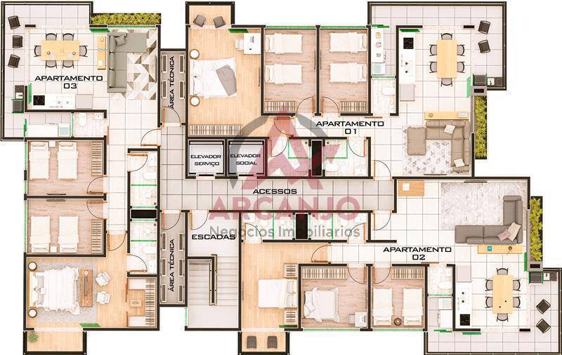 Apartamento à venda com 3 quartos, 124m² - Foto 5