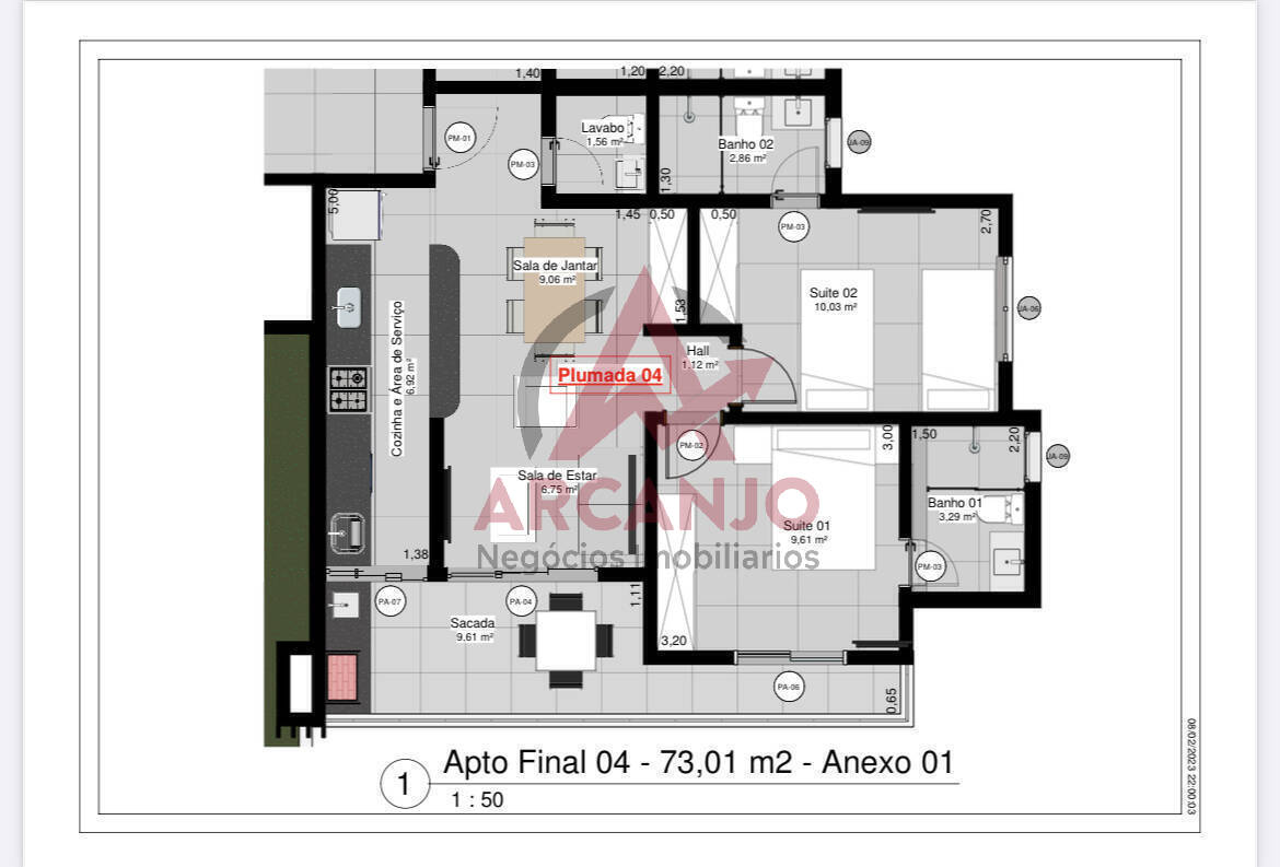 Apartamento à venda com 2 quartos, 73m² - Foto 3