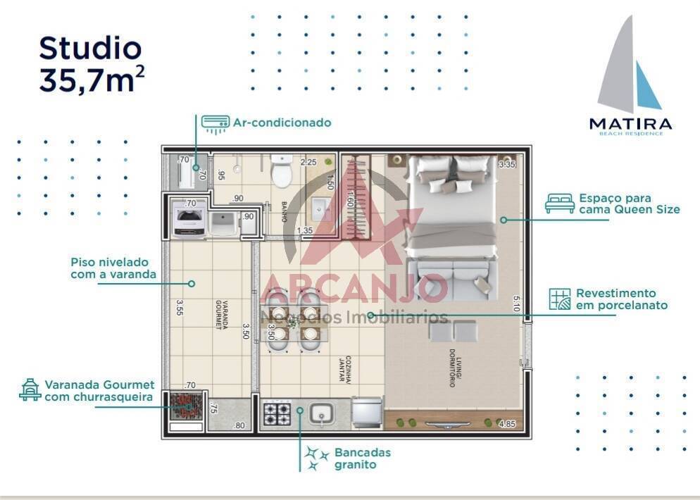 Apartamento à venda com 1 quarto, 35m² - Foto 9