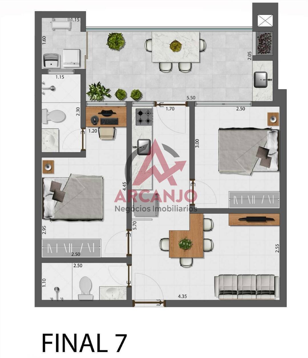 Apartamento à venda com 2 quartos, 60m² - Foto 8