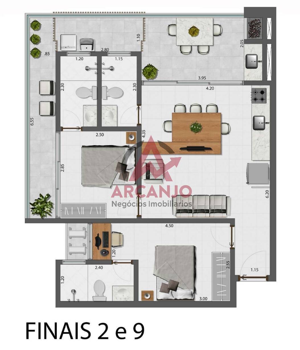 Apartamento à venda com 2 quartos, 60m² - Foto 5