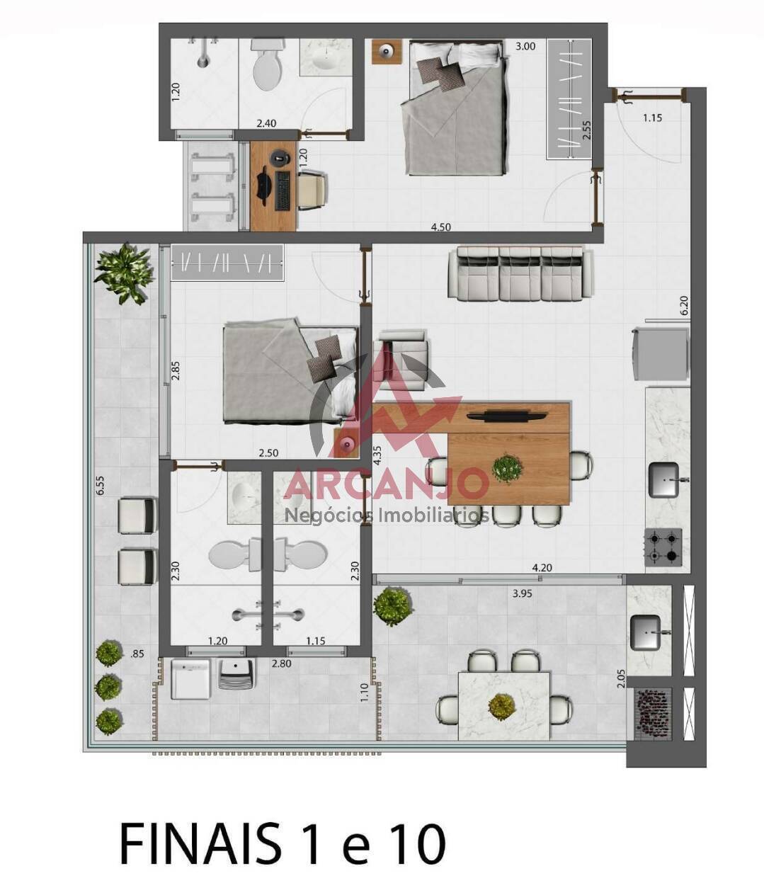 Apartamento à venda com 2 quartos, 60m² - Foto 4