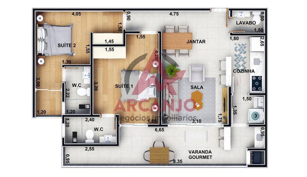 Apartamento à venda com 2 quartos, 73m² - Foto 5