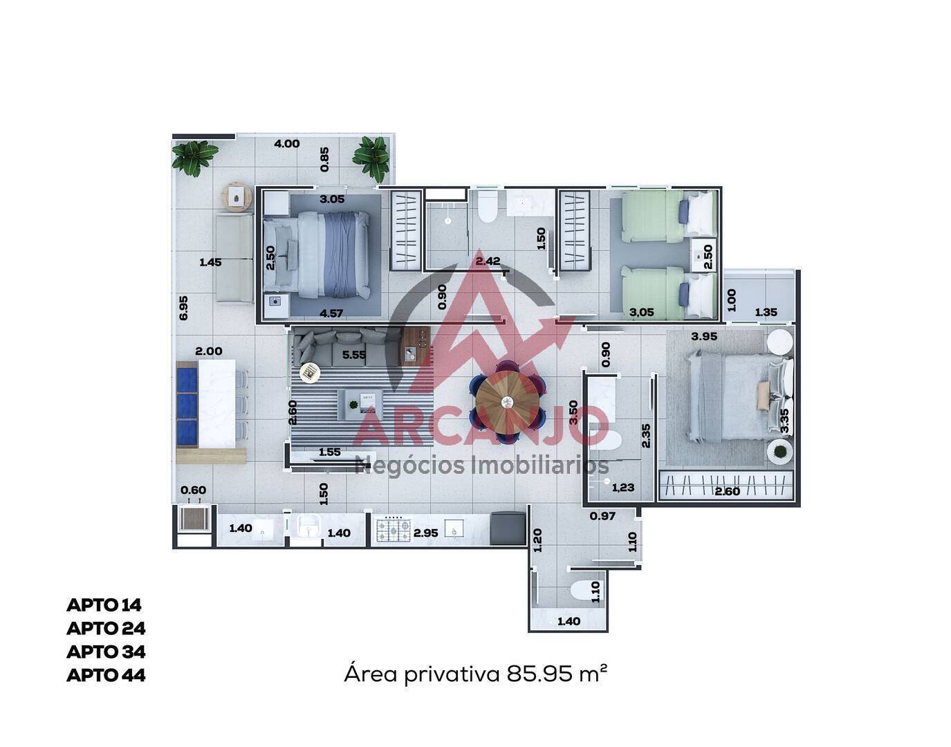 Apartamento à venda com 3 quartos, 86m² - Foto 12