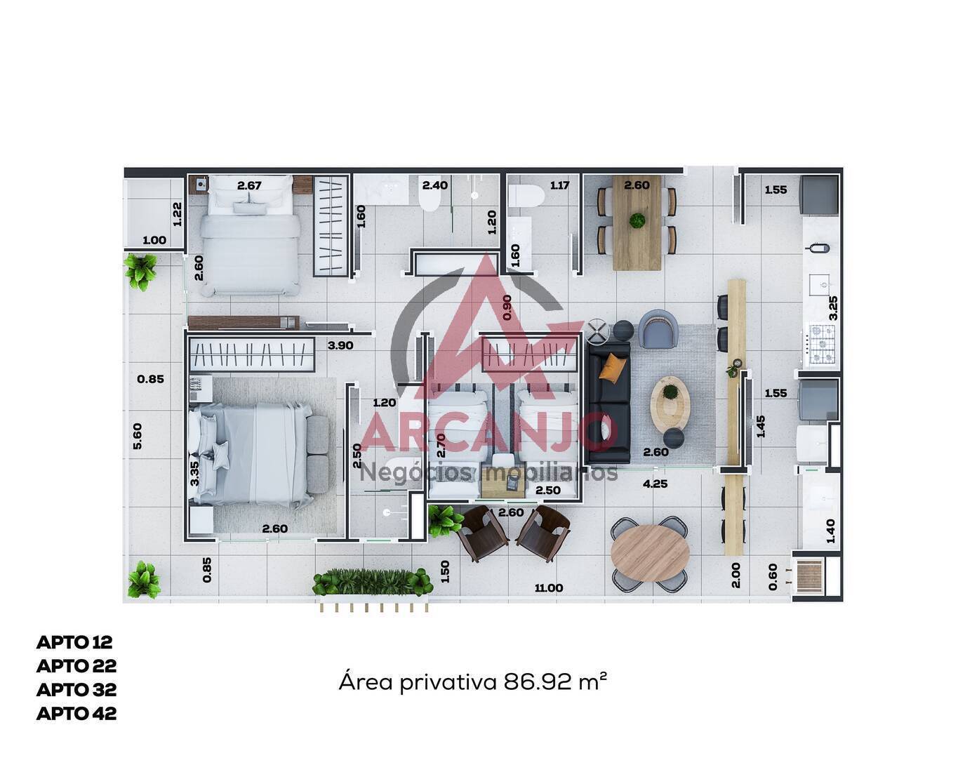 Apartamento à venda com 3 quartos, 86m² - Foto 13