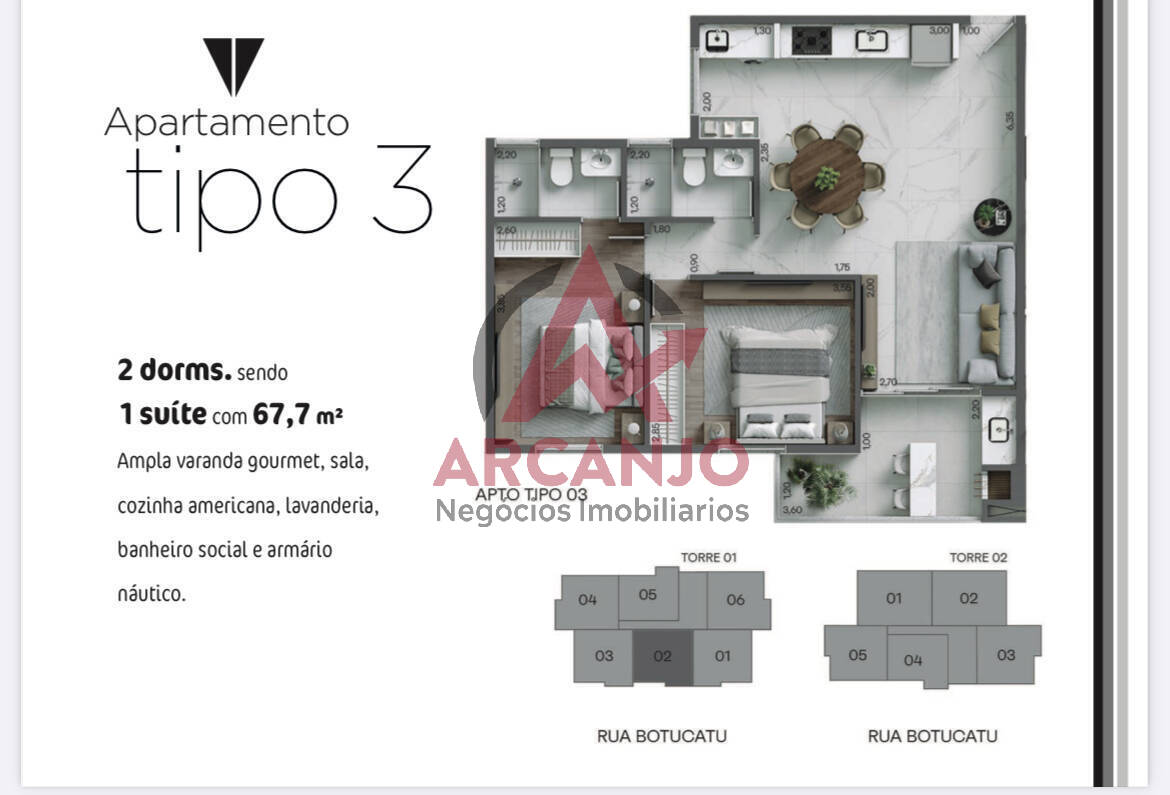 Apartamento à venda com 2 quartos, 69m² - Foto 24