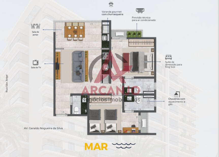 Apartamento à venda com 2 quartos, 60m² - Foto 9