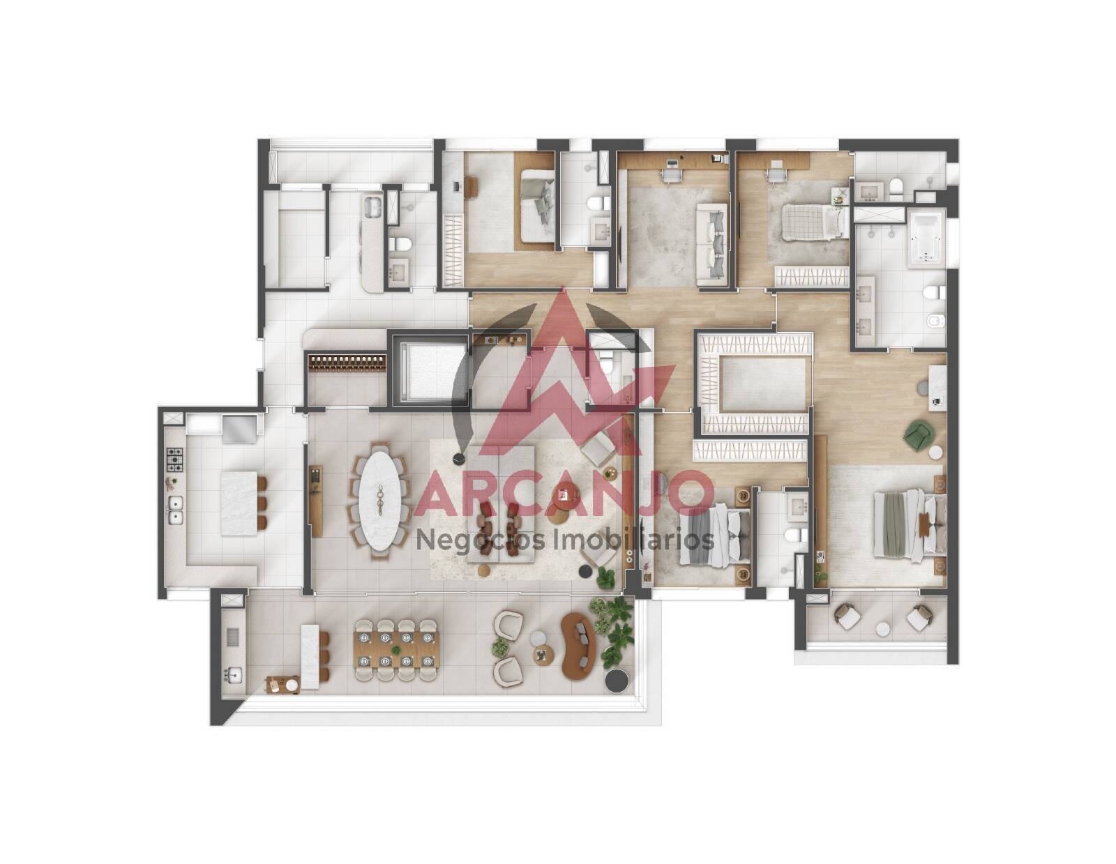 Apartamento à venda com 4 quartos, 220m² - Foto 14