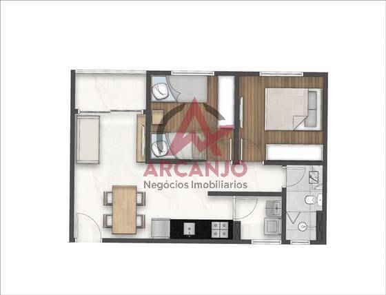 Apartamento à venda com 2 quartos, 62m² - Foto 2