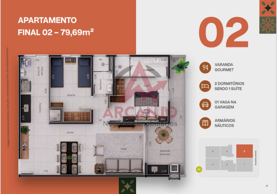 Apartamento à venda com 2 quartos, 72m² - Foto 10