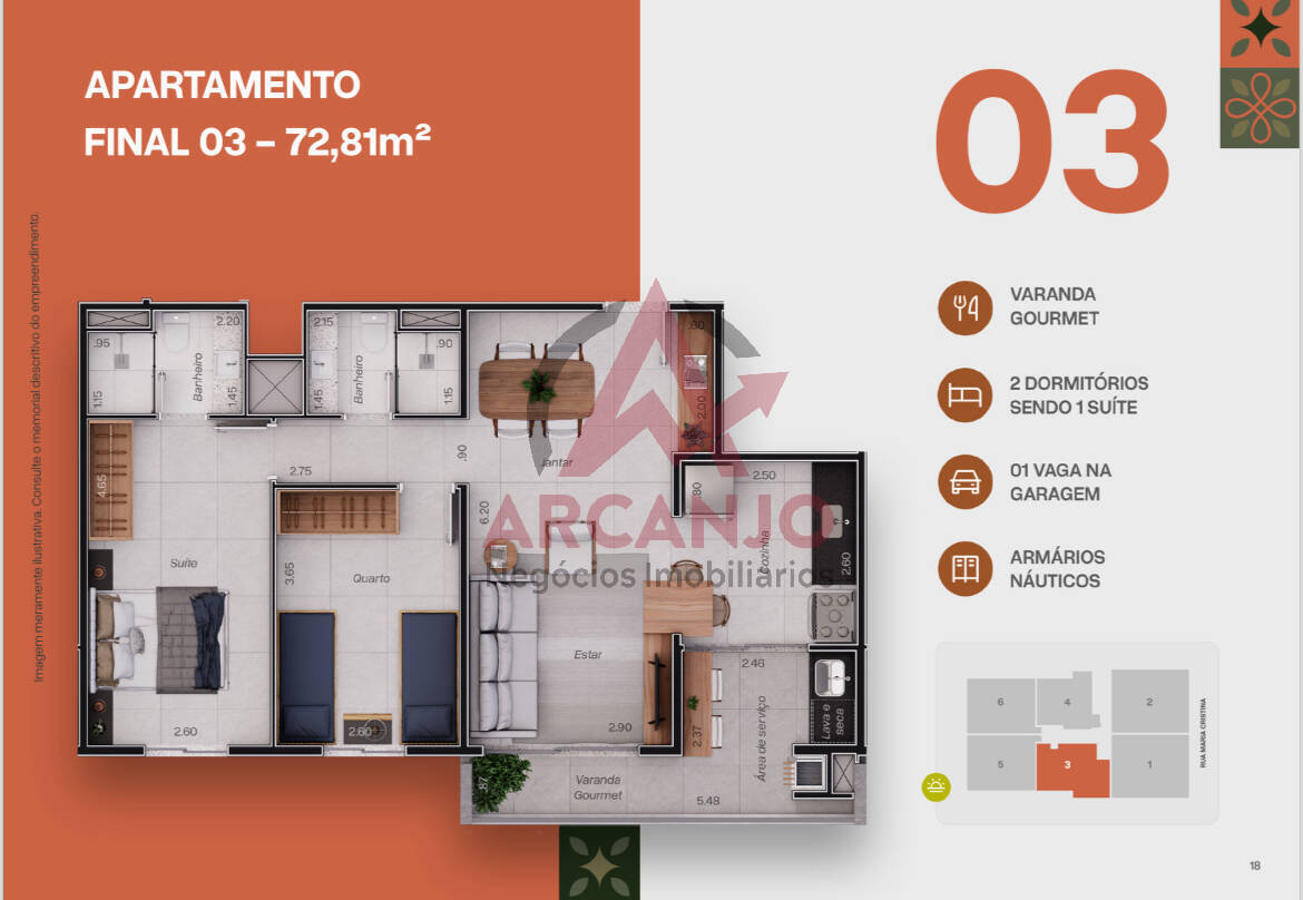 Apartamento à venda com 2 quartos, 72m² - Foto 12