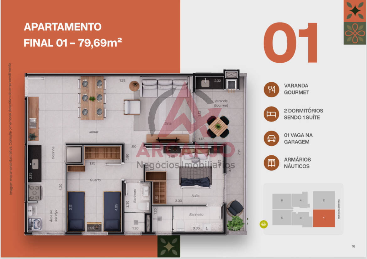 Apartamento à venda com 2 quartos, 72m² - Foto 17