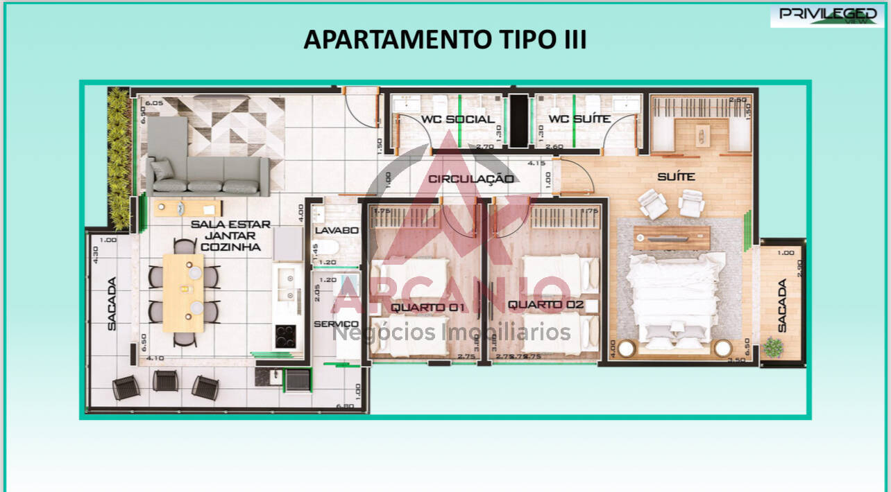 Apartamento à venda com 3 quartos, 124m² - Foto 6