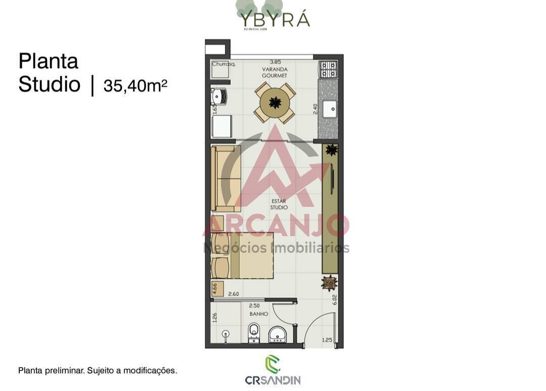 Apartamento à venda com 2 quartos, 61m² - Foto 6