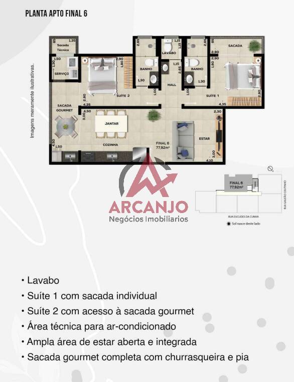 Apartamento à venda com 2 quartos, 77m² - Foto 20