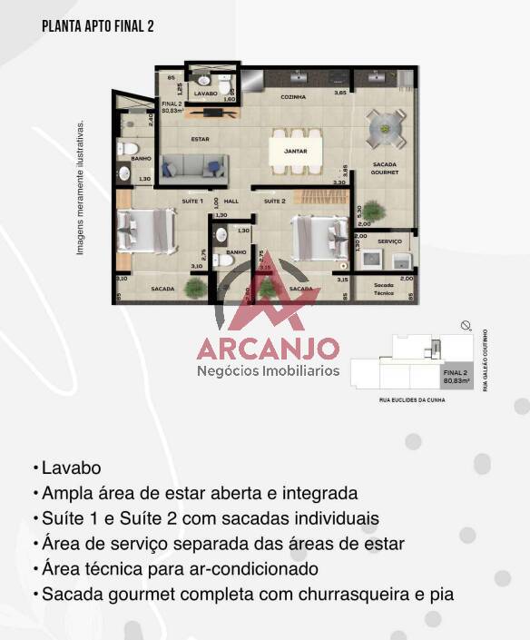 Apartamento à venda com 2 quartos, 77m² - Foto 23