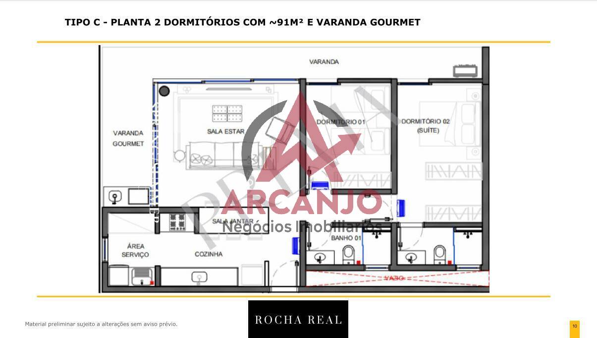 Apartamento à venda com 1 quarto, 46m² - Foto 7