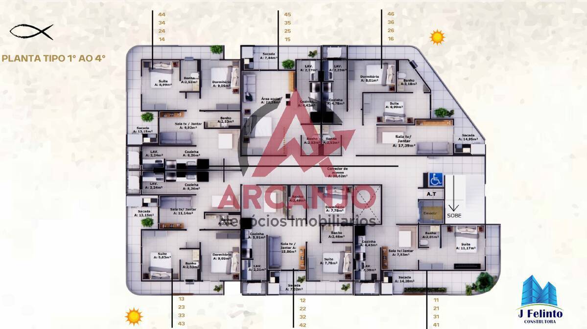 Apartamento à venda com 1 quarto, 39m² - Foto 4