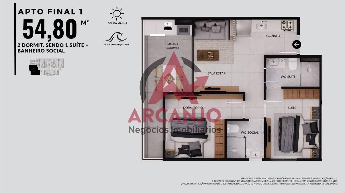 Apartamento à venda com 1 quarto, 37m² - Foto 19