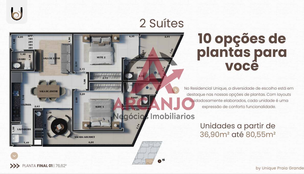 Apartamento à venda com 1 quarto, 36m² - Foto 4