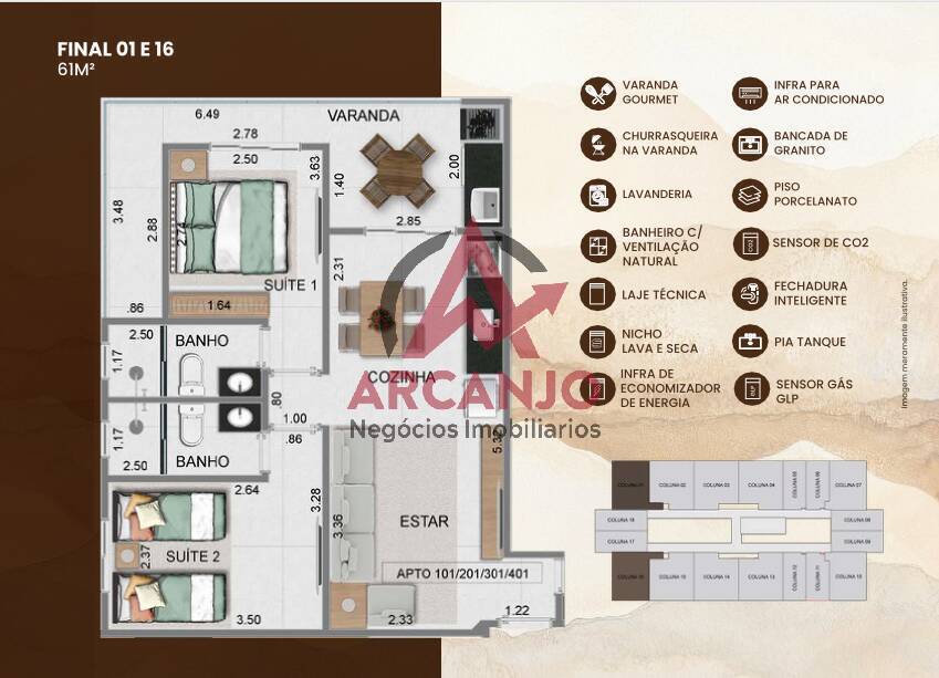 Apartamento à venda com 2 quartos, 59m² - Foto 29