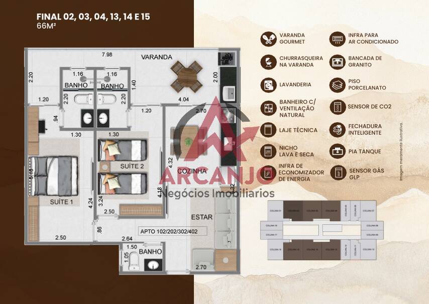 Apartamento à venda com 2 quartos, 59m² - Foto 30