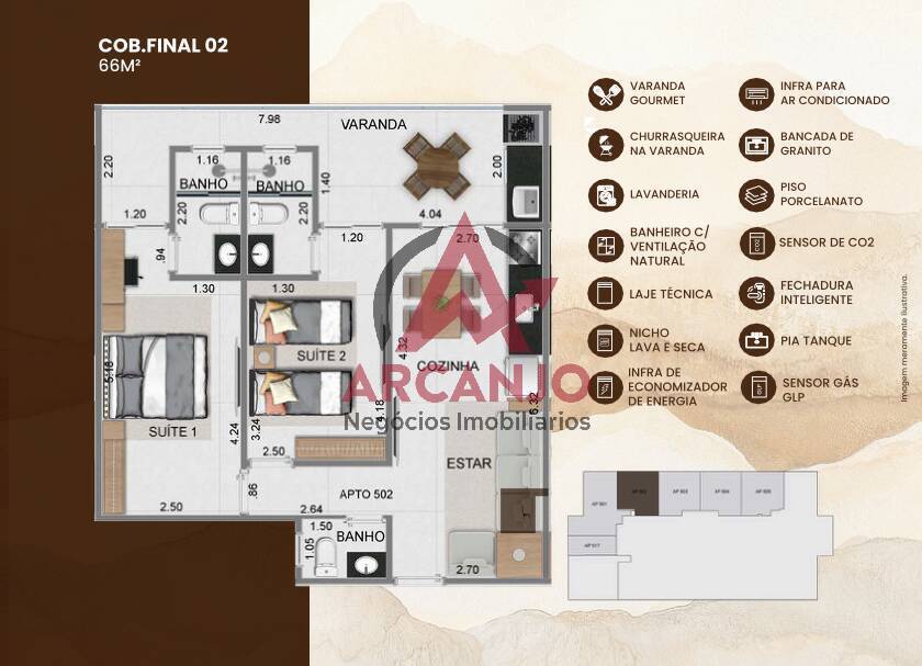 Apartamento à venda com 2 quartos, 59m² - Foto 37