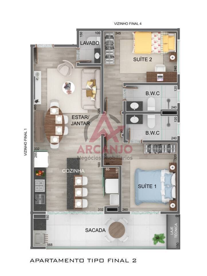 Apartamento à venda com 2 quartos, 69m² - Foto 9