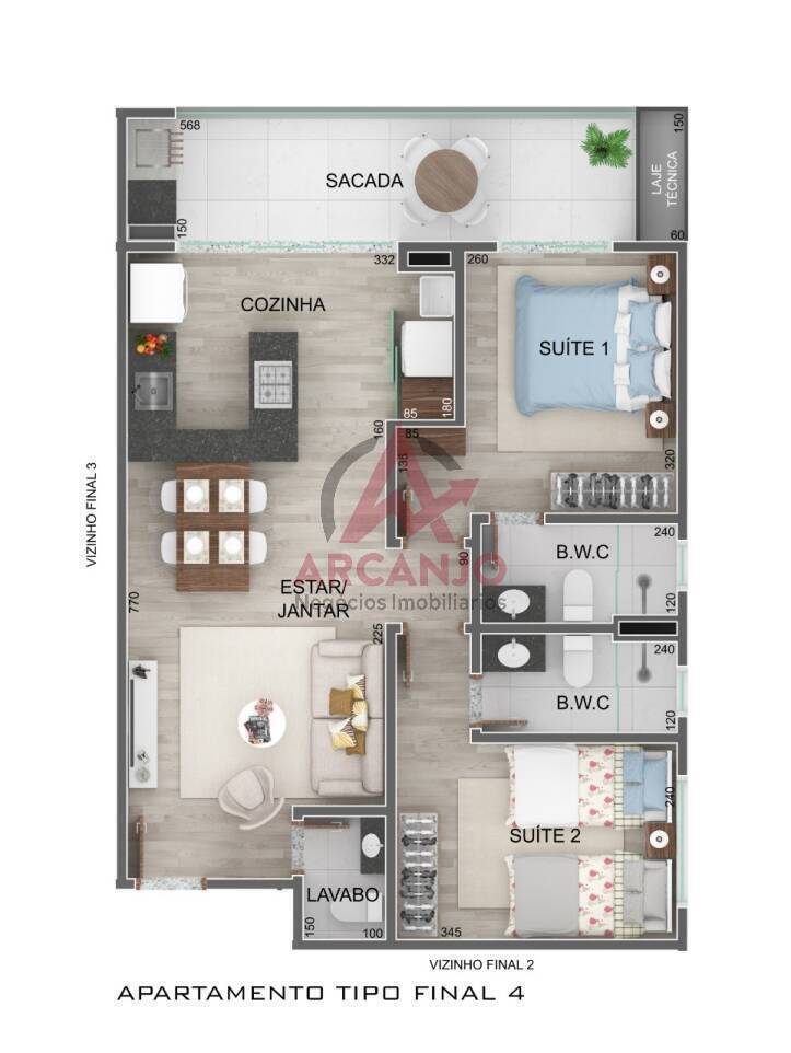 Apartamento à venda com 2 quartos, 69m² - Foto 10