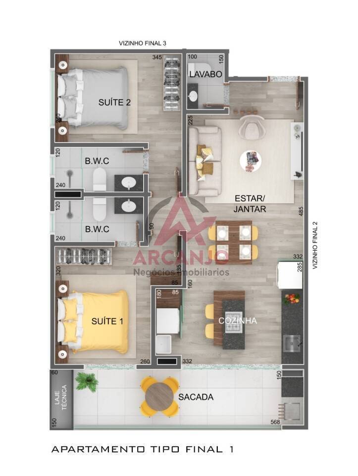 Apartamento à venda com 2 quartos, 69m² - Foto 11