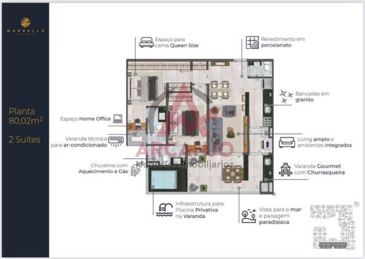 Apartamento à venda com 2 quartos, 70m² - Foto 16