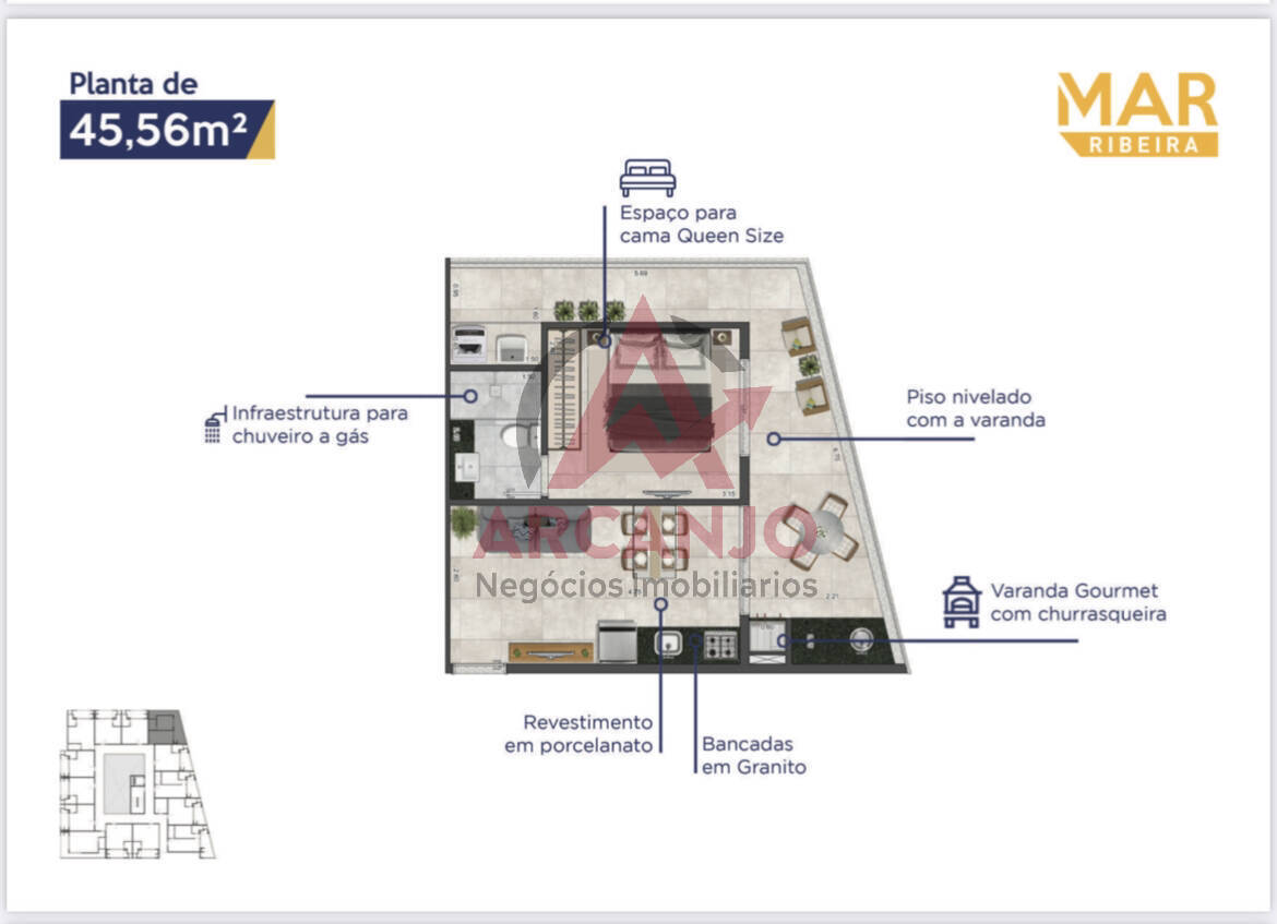 Apartamento à venda com 1 quarto, 35m² - Foto 16