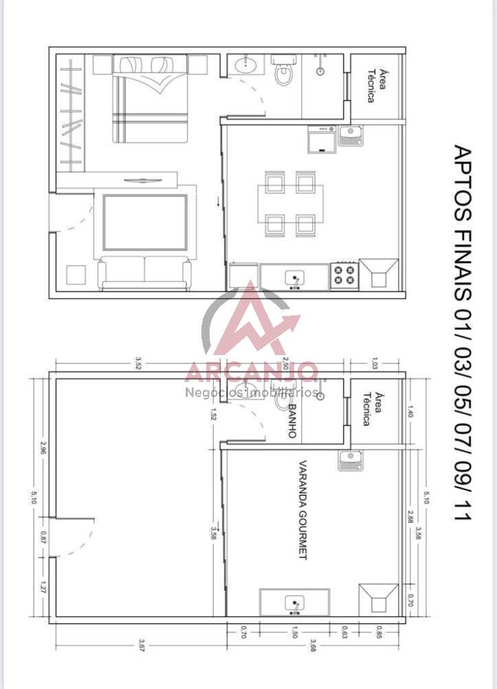 Apartamento à venda com 1 quarto, 40m² - Foto 11