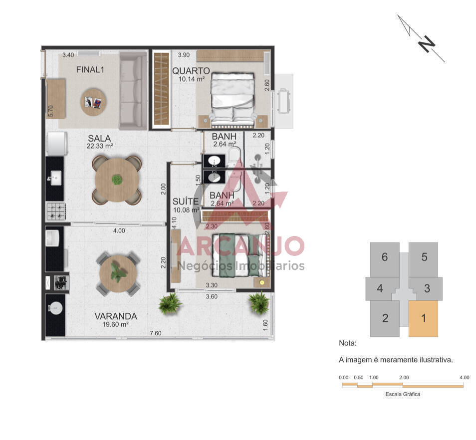 Apartamento à venda com 2 quartos, 73m² - Foto 11