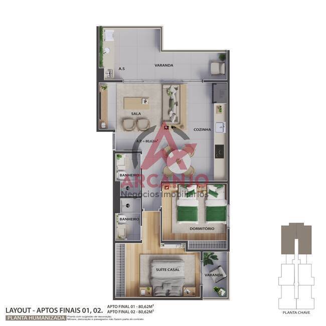 Apartamento à venda com 2 quartos, 58m² - Foto 20