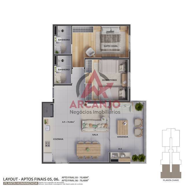 Apartamento à venda com 2 quartos, 58m² - Foto 18